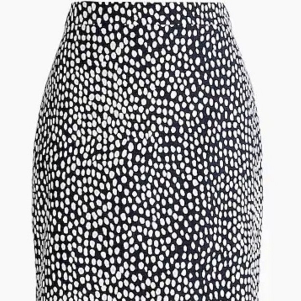 J Crew Women's Plus Size Navy & White Pencil Skirt